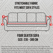 Universal Jacquard Fabric Sofa Cover- Smoke