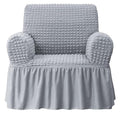 Turkish Bubble Frill 280 GSM Sofa Slipcovers (Smoke)