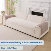Glacier Series Quilted Sofa Cover – Soft, non-slip & washable furniture protector- Walnut