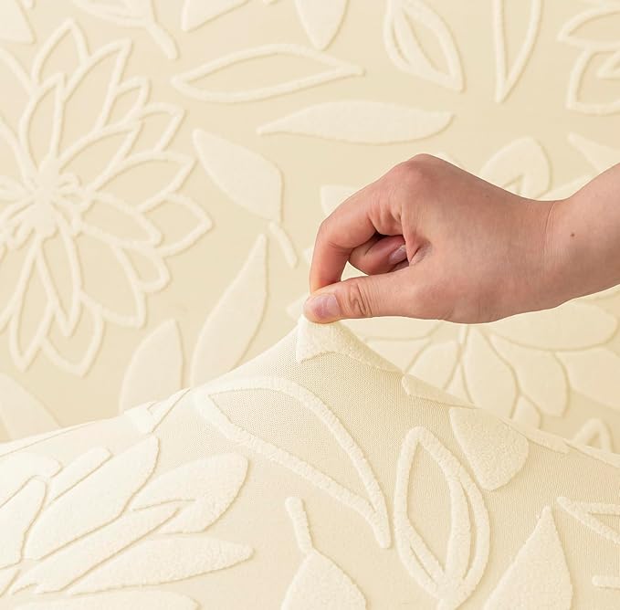 Universal Jacquard Waterproof Camellia Fabric Sofa Cover (Beige)