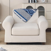'Aura Petal Series' Quilted Sofa Mat Printed – Anti Slip (Boho Navy)