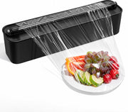 Aluminum Foil & Plastic Wrap Dispenser with Cutter - Black
