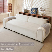 Waffle Quilt Corduroy Chenille Sofa Cover – Quilted, Non-Slip, Washable & Durable Protector (Tan)