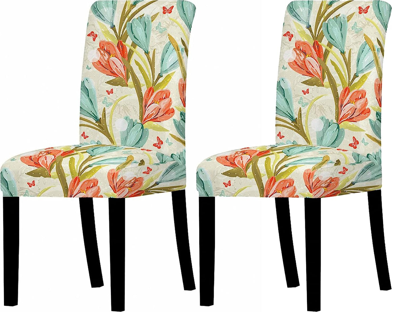 Printed Floral Chair Cover-Multi Flower
