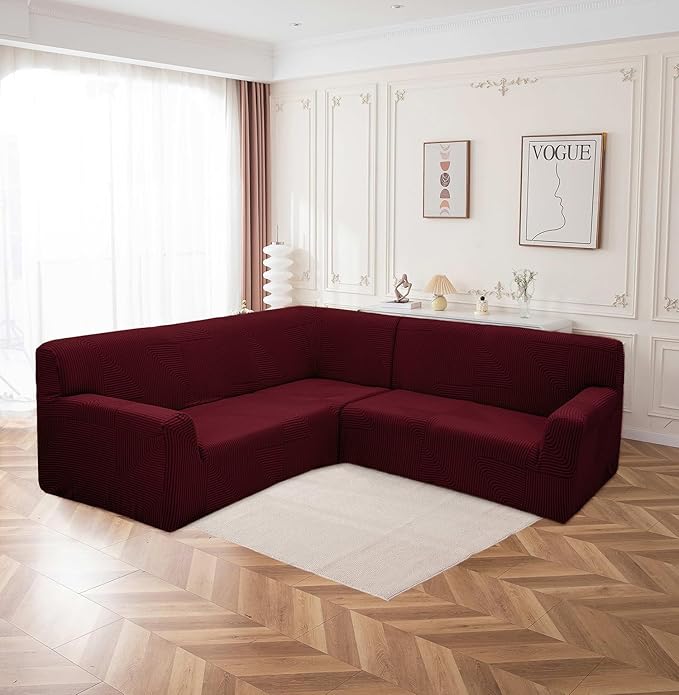 Universal Jacquard Thickened Fabric Sofa Cover (Maroon)