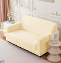 Universal Jacquard Waterproof Camellia Thickened Fabric Sofa Cover (Beige)