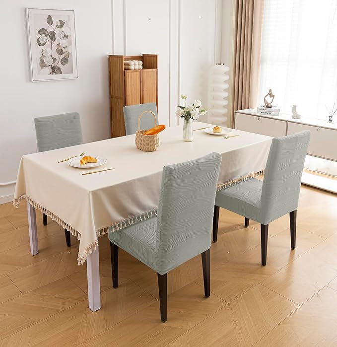 Stretchy Universal Jacquard Waterproof Chair Cover (Light Grey)