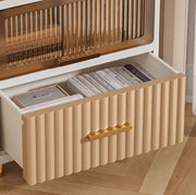 Bathroom Storage Cabinet – Freestanding Organizer with Drawers & Shelf (White,50CM)