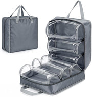 Travel Shoe Bag for 6 Pairs - Grey