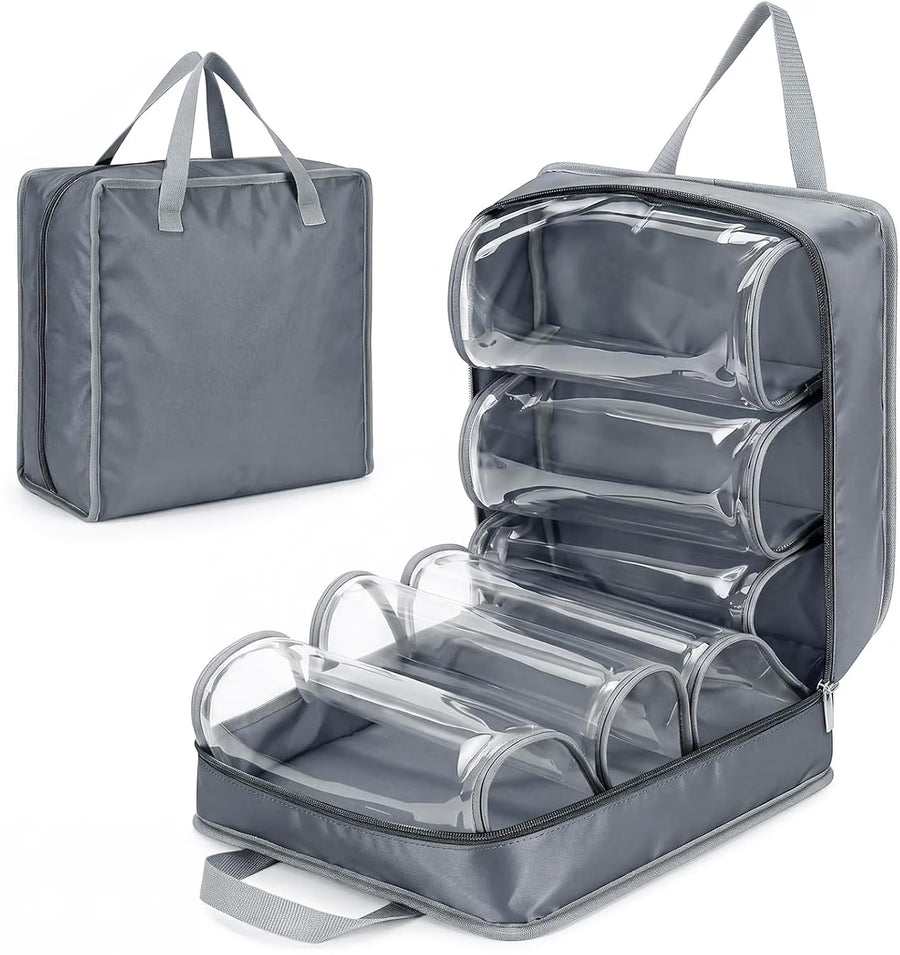 Travel Shoe Bag for 6 Pairs - Grey
