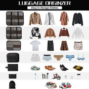 Convertible Garment Bag & 7-Piece Packing Cubes Set – Black