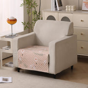 Reversible Printed Quilted Sofa Cover Mats for 1/2/3/4 Seater Sofa Cover- Beige Blush