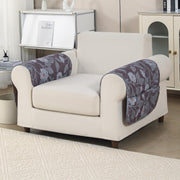 'Gulnaar Series' Printed Quilted Sofa Cover for 1/2/3/4 Seater – Anti-Slip (Walnut Noir)