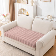 Rabbit Plush Sofa Mat Floral Design - Pink