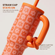 1200ml Insulated Stainless Steel Tumbler with Handle (Printed)