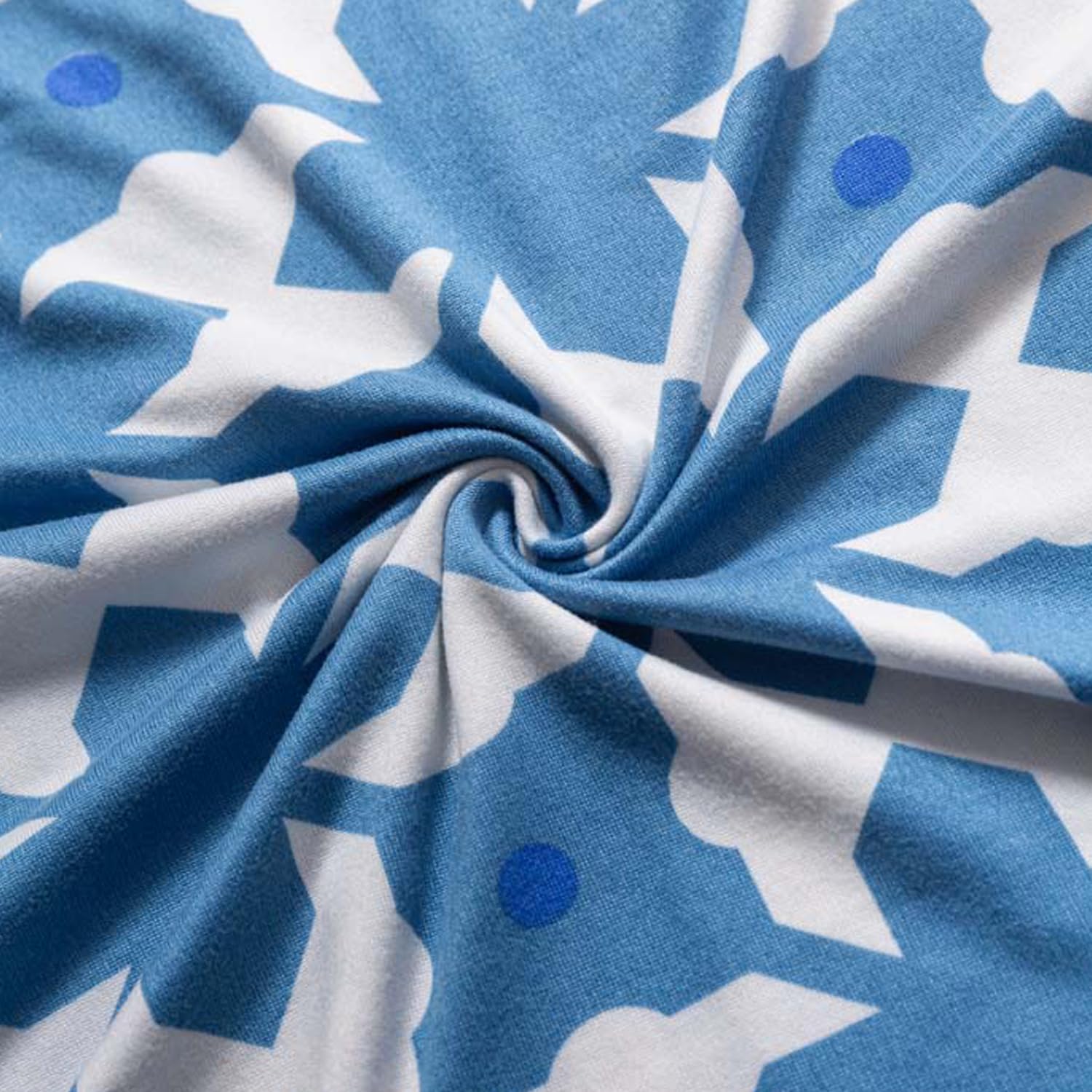 Elastic Chair Cover Stretch Removable Washable (Indigo Motif)