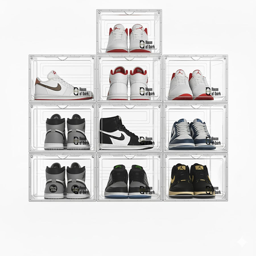 Shoe Storage Organizer Boxes White