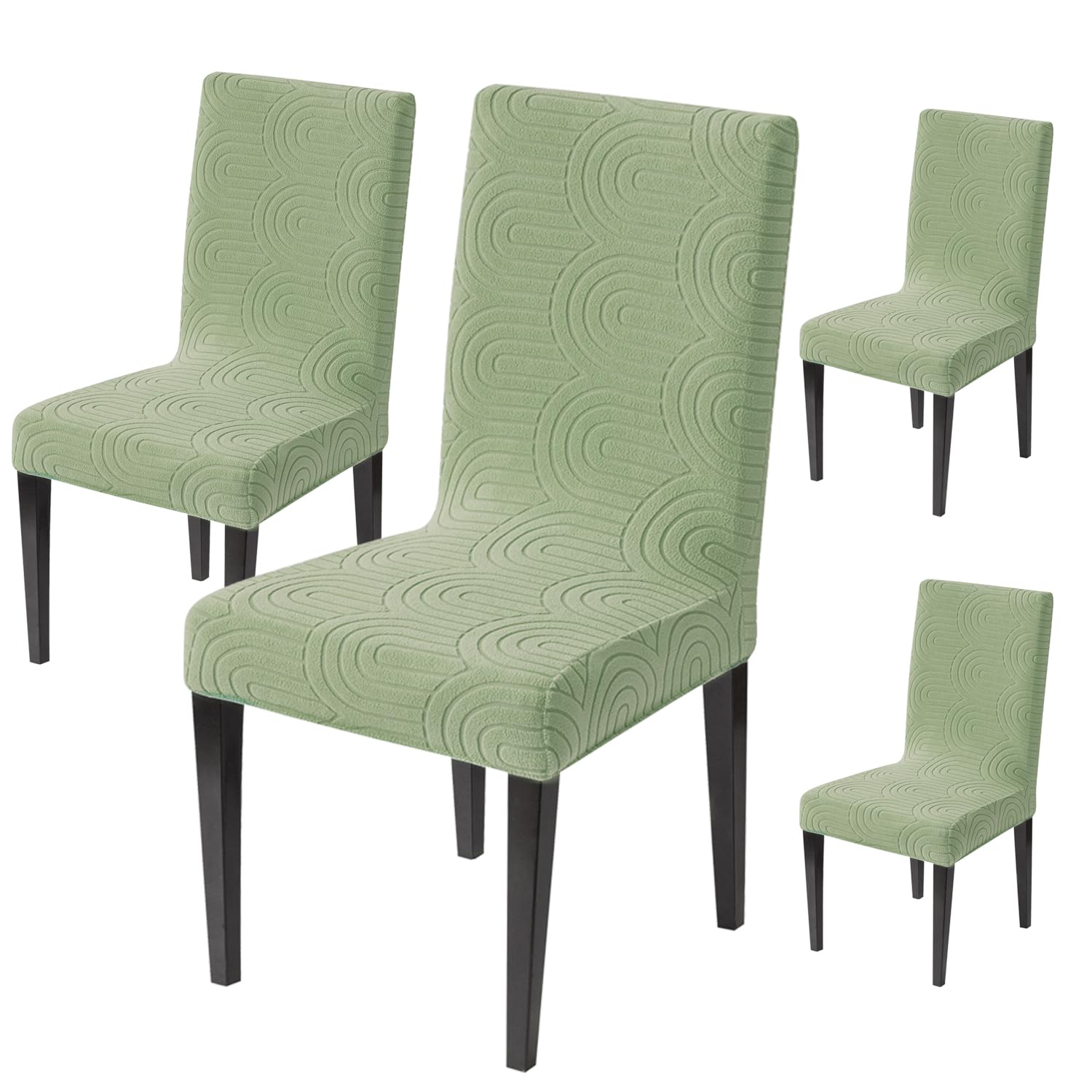 Premium Stretch Chair Cover – 220 GSM Jacquard Fabric (Green)