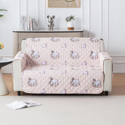 Mughal Series Anti-Slip Sofa Cover Mat with Pocket – Polyester Couch Protector(Kamdhenu)