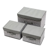 3 Pack Foldable Storage Bin with Lid and Handle