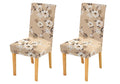 Elastic Chair Cover-Cream Flower