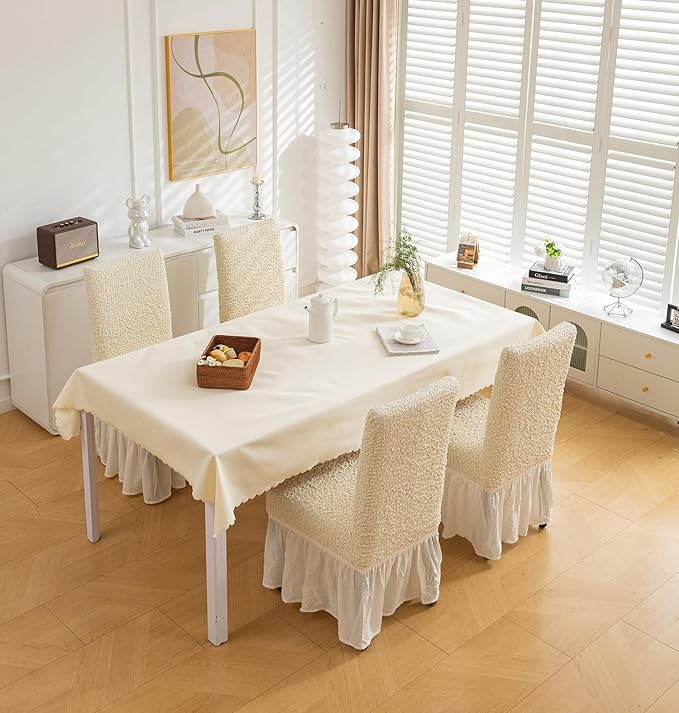 Italian Pattern 450 GSM Chair Cover (Cream)