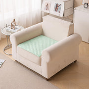 Printed Sofa Cover for Indian Sofa Set Quilted, Washable & Durable (Green Autumn)