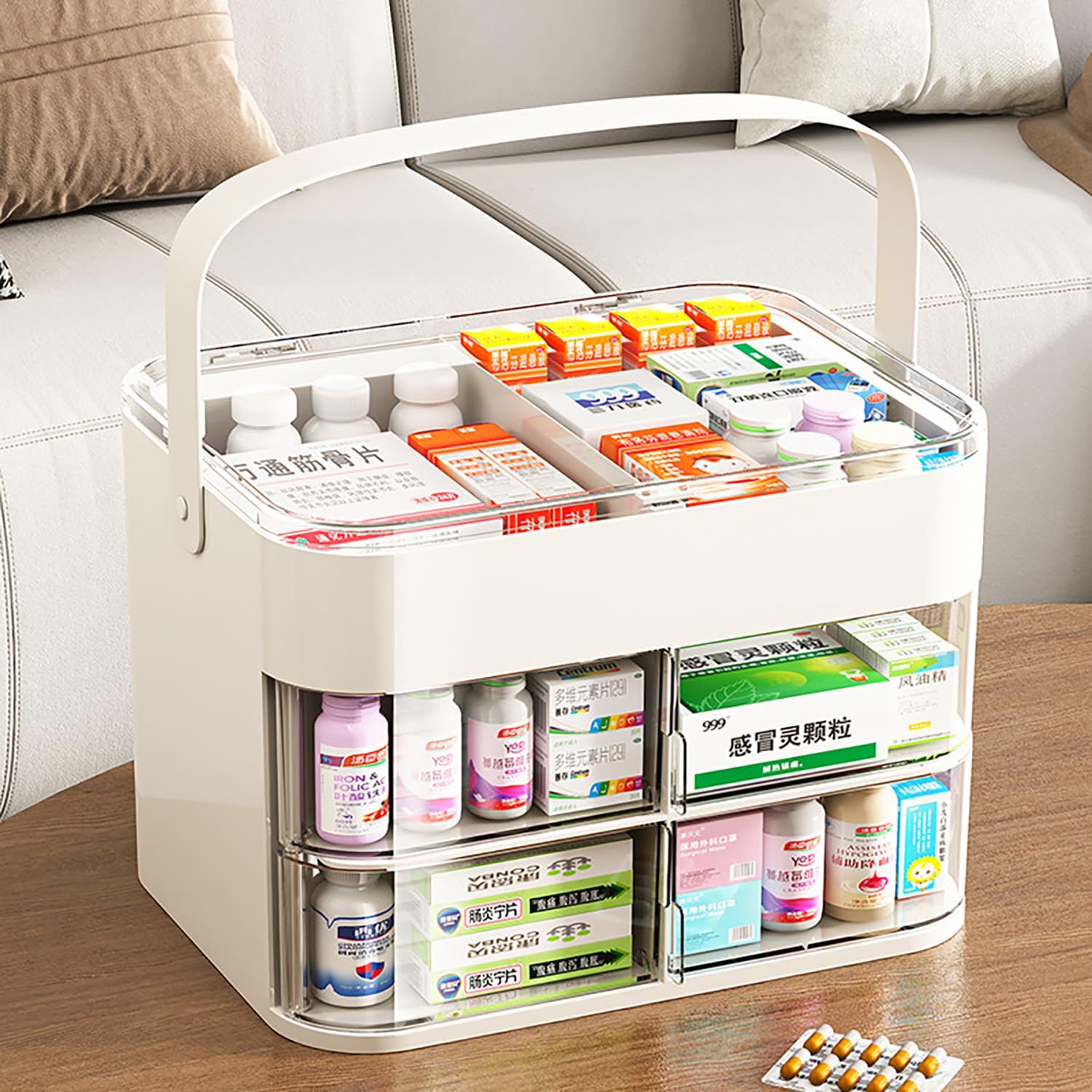 Large Capacity Multi-Layer Medicine Storage Box – Home & Family First Aid Organizer