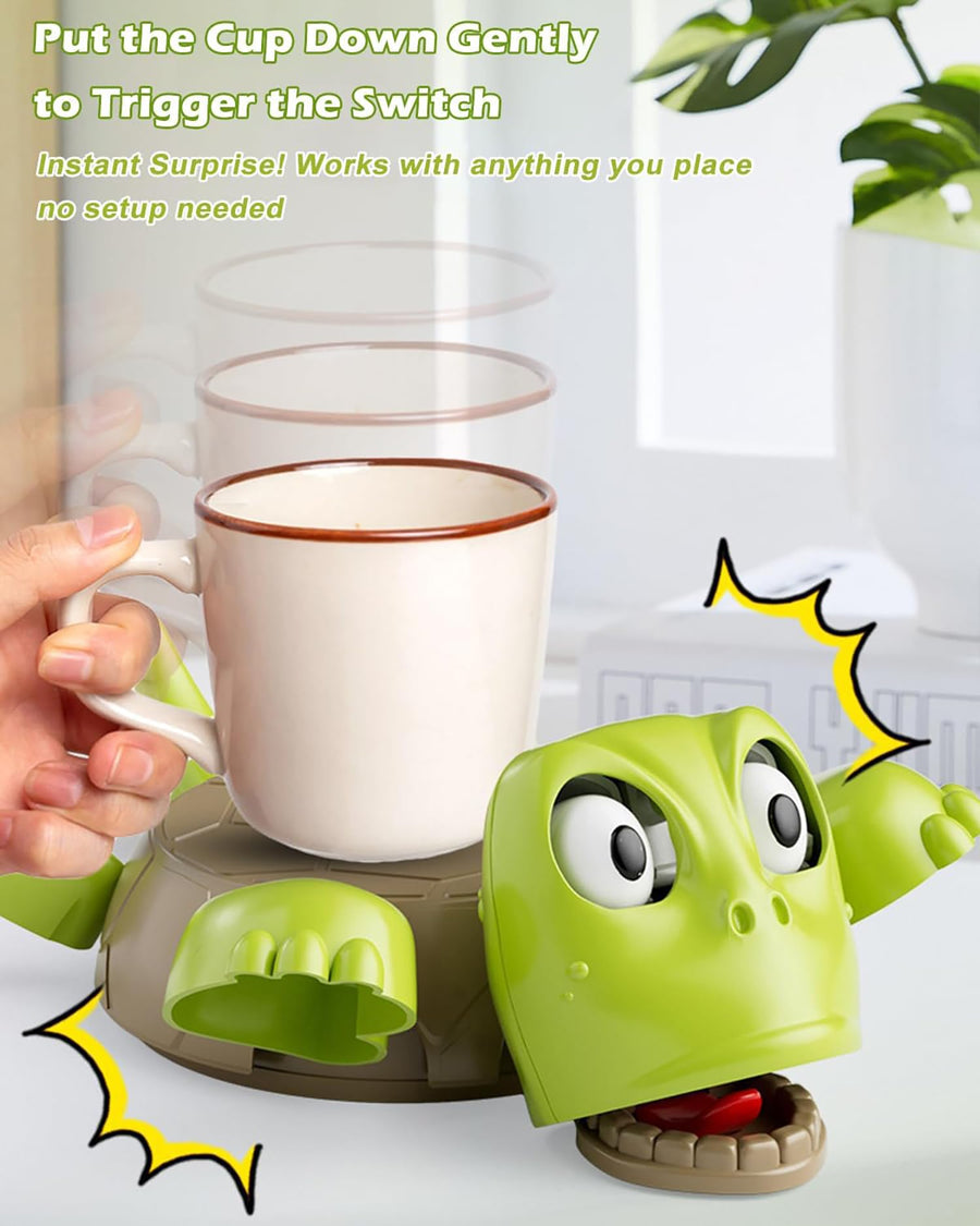 Turtle Coasters – Funny 3D Cup Coaster,Turtle Design (Brown/Light Green)