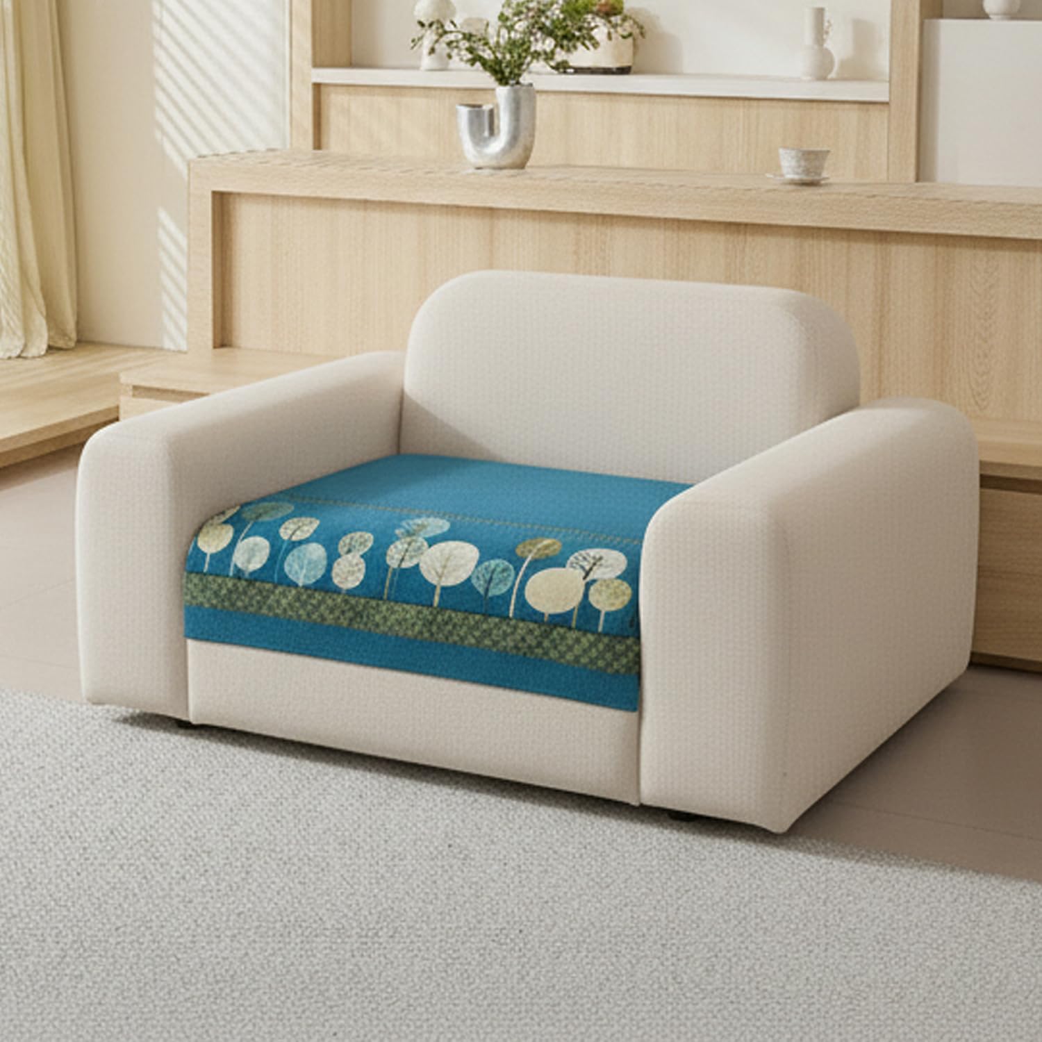Moontree Series Quilted Chenille Jacquard Sofa Cover – Non-Slip, Washable, Soft Furniture Protector