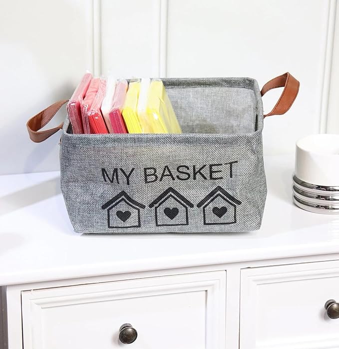 Foldable Baskets Bins Clothes Desktop Mini Boxes (Multicolor, Pack of 3)