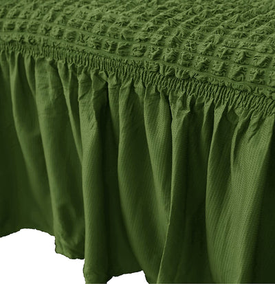 Bubble Frill Couch Cover-Green
