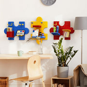 3-Pack Modular Puzzle Pegboard Organizer Kit – Wall Storage for Garage, Workshop & Crafts (Multicolor)