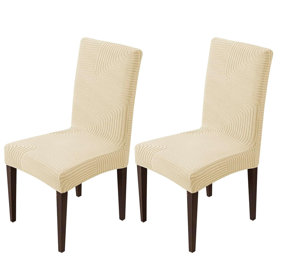 Stretchy Universal Jacquard Waterproof Sapphire Chair Cover (Beige)