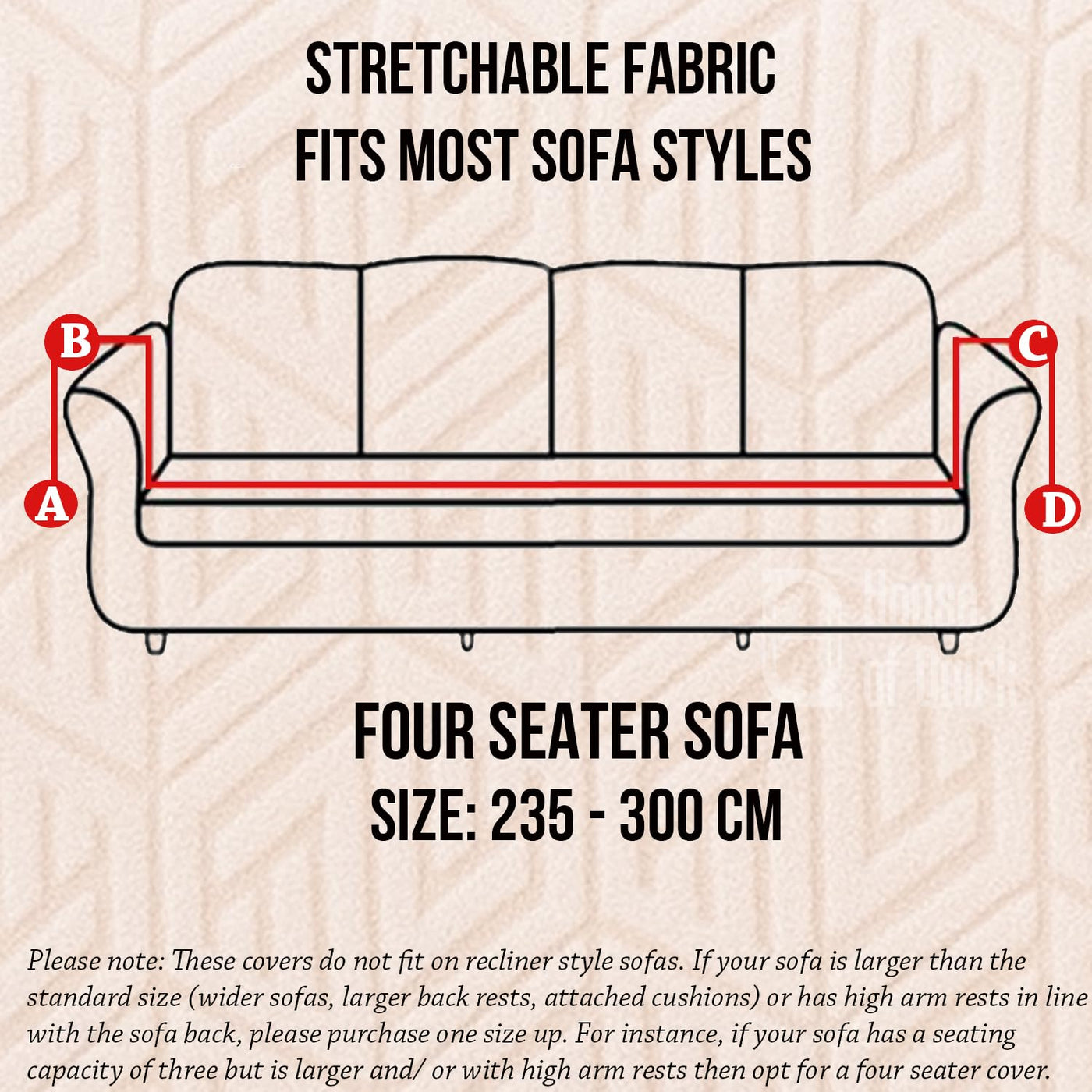Universal Jacquard Grain Texture Fabric Sofa Cover - Beige