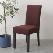 Elastic Jacquard Chair Cover Stretch Removable Washable (Dark Brown)