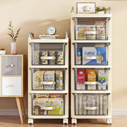 Slim Drawer Rolling Storage Cabinet – Plastic Organizer (Cream)