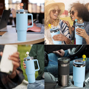 5PCS Silicone Straw Covers Cap Reusable Straws Tips Lids (Multicolor) (Tumbler Not Included)