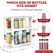 Pull-and-Rotatable Spice Organizer -White