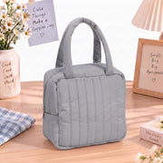 Striped Design Soft Insulated Lunch Bag