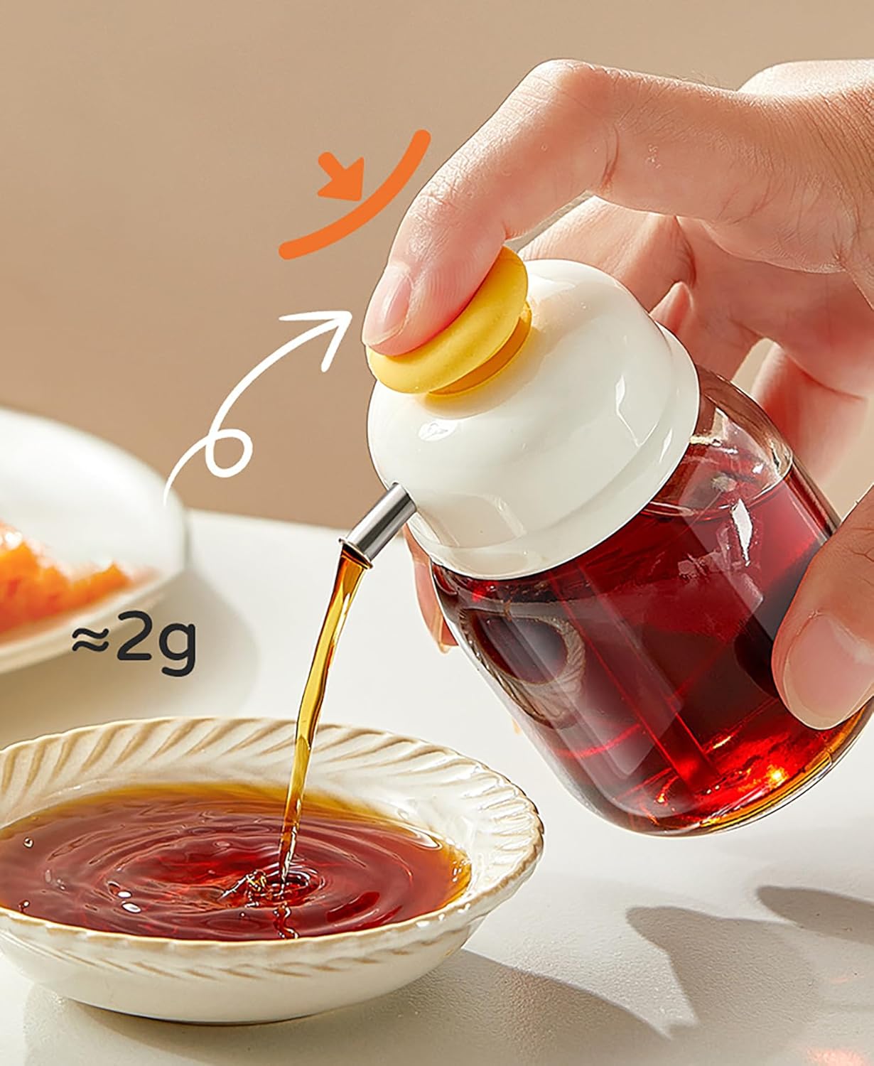 Quantitative Oil Dispenser Bottle | Press Control Oil Pot for Precise Cooking