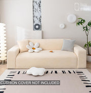 Universal Jacquard Leaf Texture Fabric Sofa Cover (Beige)