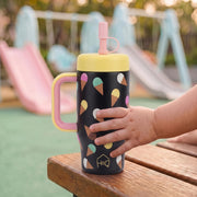 530ML Kids Tumbler Stainless Steel with Handle & Lid