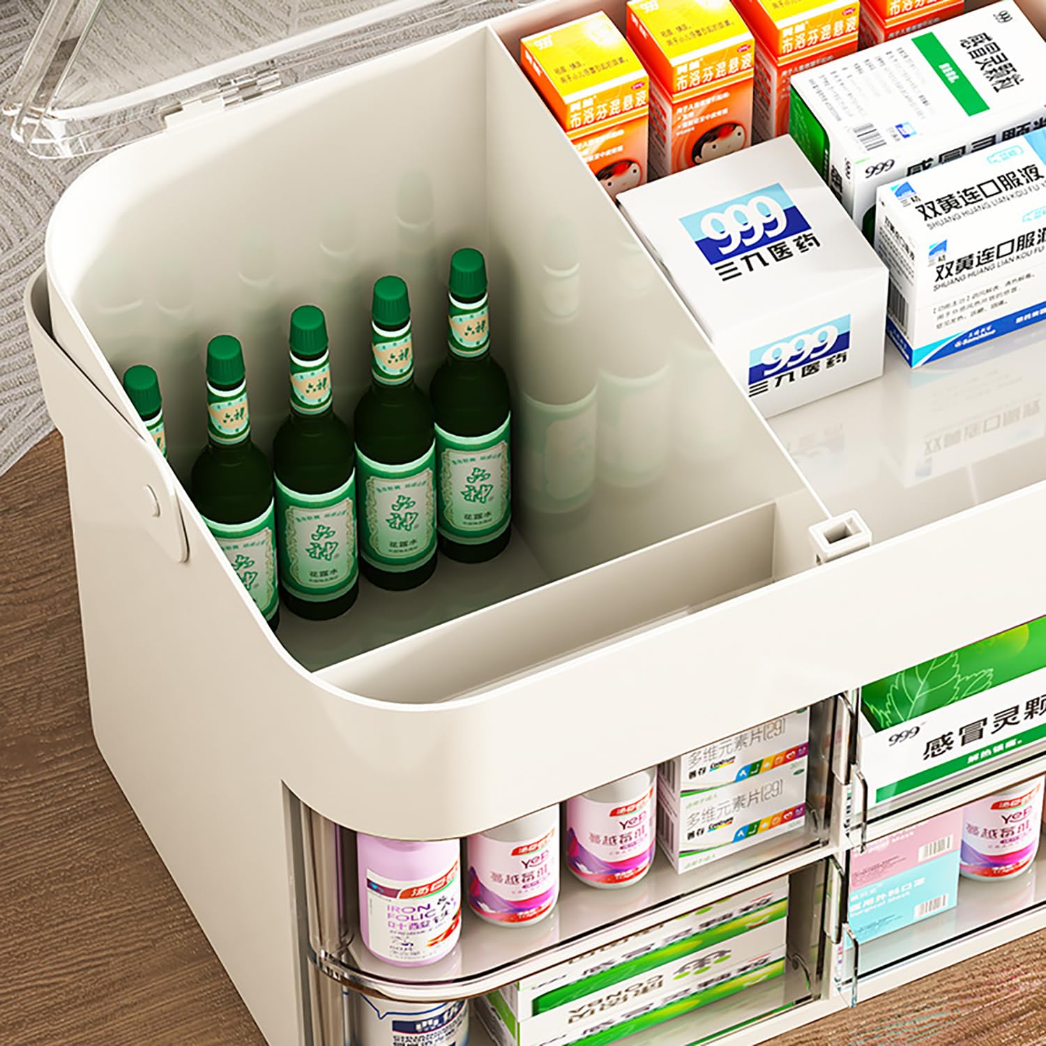Large Capacity Multi-Layer Medicine Storage Box – Home & Family First Aid Organizer