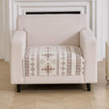 Medina Luxury Chenille Sofa Mat One Seater - Cream