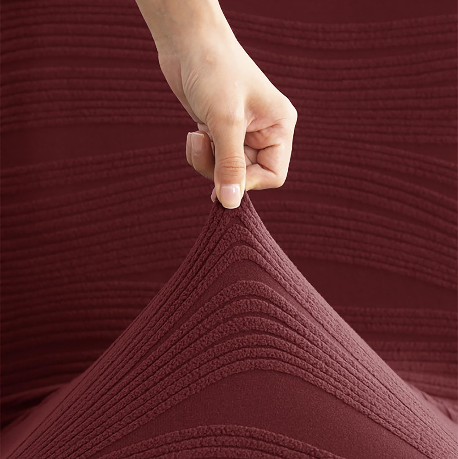 Stretchy Universal Jacquard Waterproof Chair Cover (Maroon)