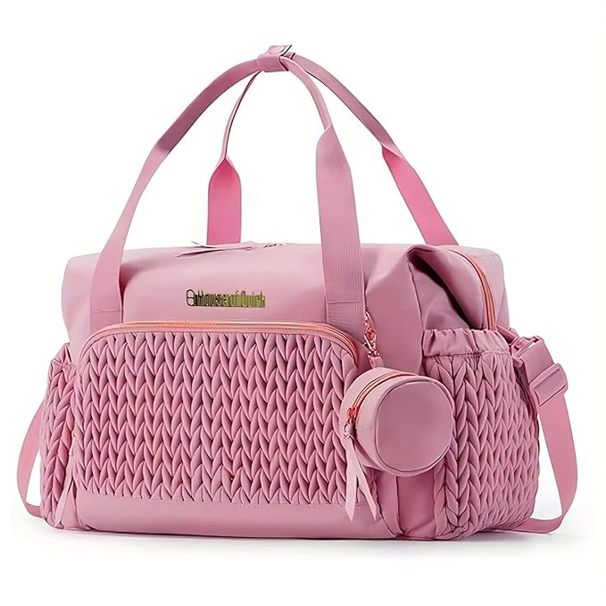 Large Capacity Diaper Bag Tote Handbag with Pacifier Case – Stylish Travel Nappy Bag for Mom & Dad