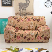Universal Sofa Cover 140 GSM Sofa (Dark Beige Flower Pink/Green)