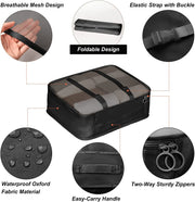 Convertible Garment Bag & 7-Piece Packing Cubes Set – Black