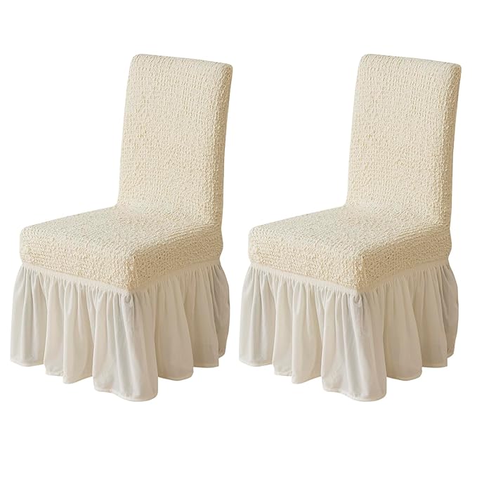 Italian Pattern 450 GSM Chair Cover (Cream)